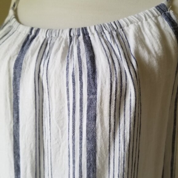 Rails Adora Midi Dress Dresden Stripe Linen Blend Size Small - Picture 3 of 9